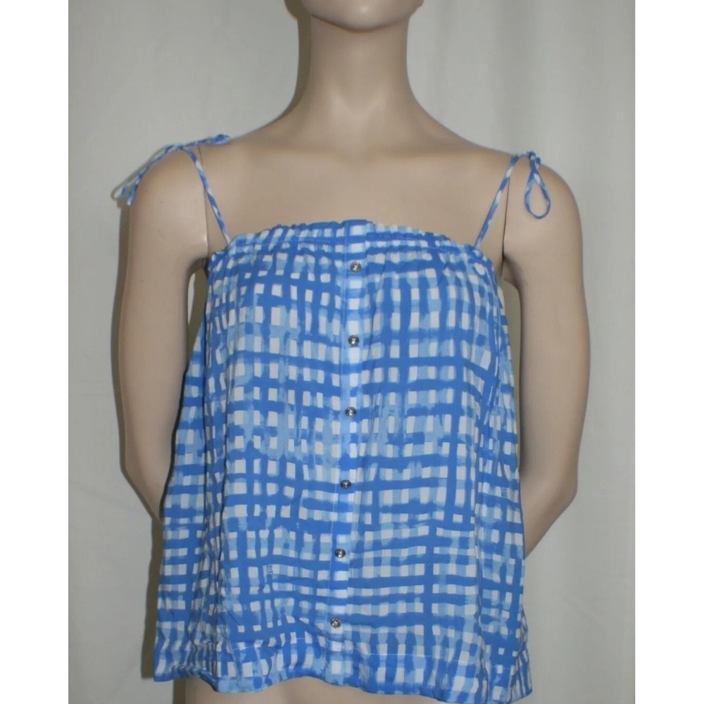 Lilly Pulitzer Silvana Top Bennet Blue Feelin Beachy‎ Size S Rayon Y2K